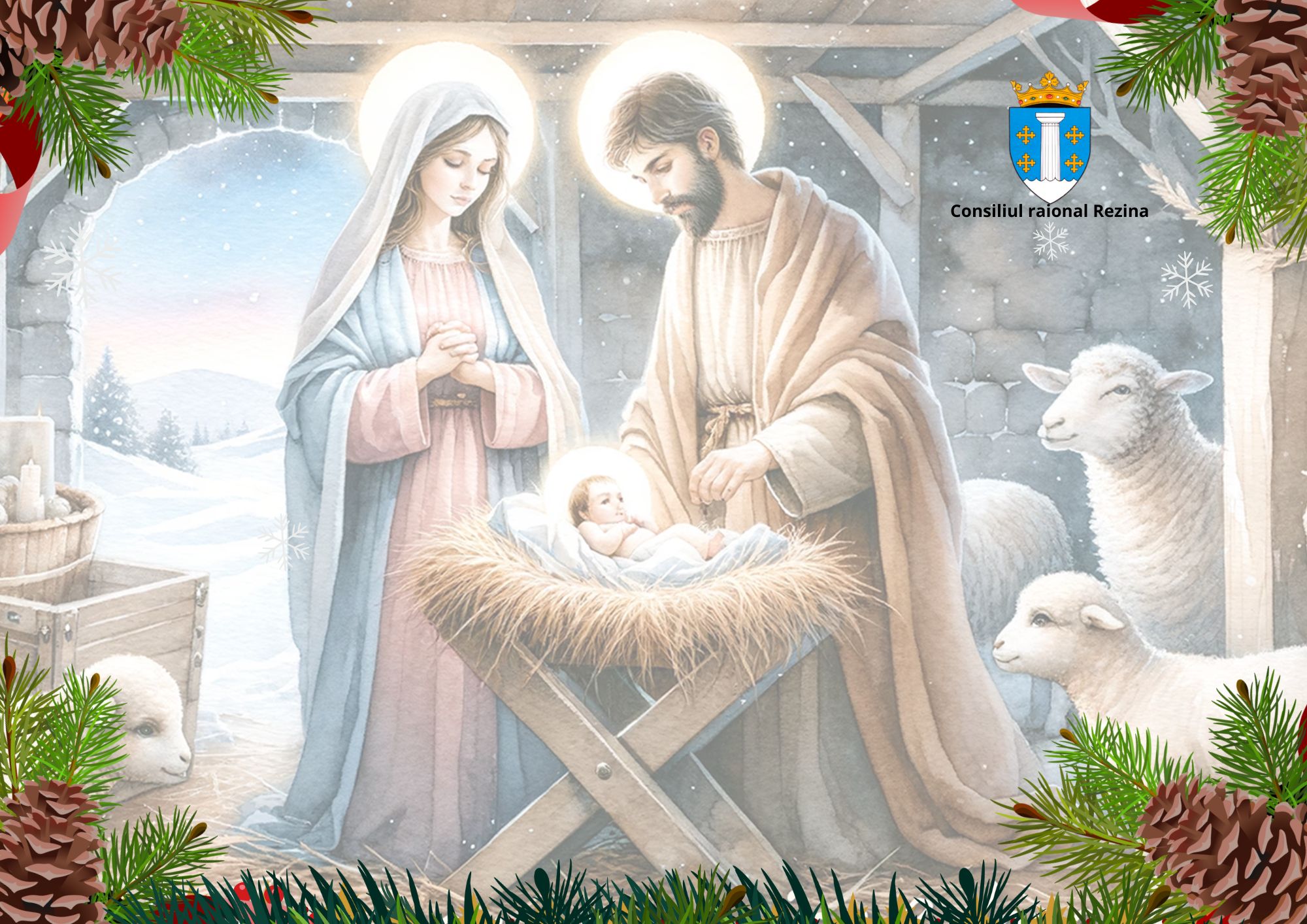 Președintele raionului Rezina Teodor Cuculescu urează un Crăciun fericit