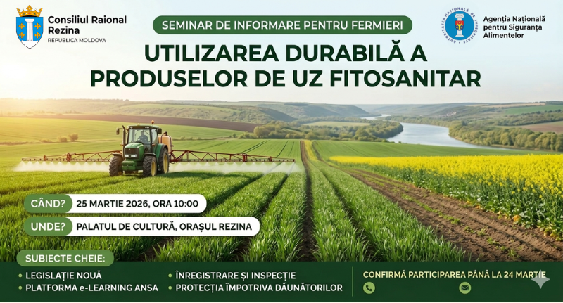 ANUNȚ pentru fermieri și utilizatori profesioniști de produse fitosanitare