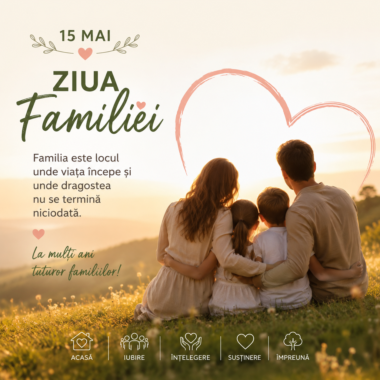Mesaj de felicitare cu prilejul Zilei Internaționale a Familiei