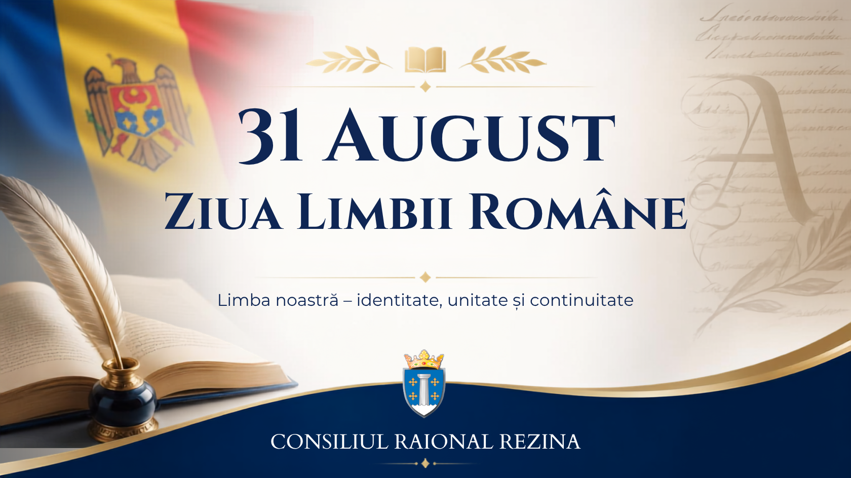 Mesajul Președintelui raionului Rezina cu prilejul Zilei Limbii Române